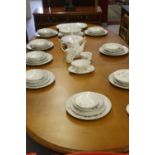 20th cent. Ceramics: Noritaki "Woodland" dinner service. Plates 10ins. x 8, 8ins. x 8, soup bowls