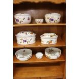 20th cent. Ceramics: Royal Worcester "Evesham" oven to table tureens and covers, 2 oval and 2