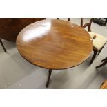 19th cent. Circular top table, single column on three splayed supports. 38½ins. dia.
