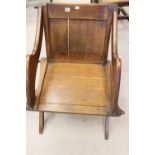 19th cent. Oak Glastonbury chair, plain form.