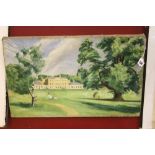 Ellis Family Archive: Oil on canvas 'Beechfield House & Park', unsigned from the studio of