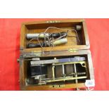 Vintage Collectors: Late 19th/early 20th cent. electric shock therapy machine, oak case no maker's