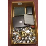 Collectors Spoons: Caddy spoons, copper & brass, chrome plated, etc. Four boxed sets of 6 and a