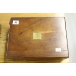 19th cent. Mahogany writing slope. 12ins. x 9ins. x 3ins.