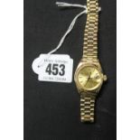 Watches: Rolex 18ct. gold ladies Oyster perpetual datejust chronometer - Swiss made marked 18ct.