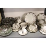 20th cent. Tea set - 12 place setting. Bread & butter plates x 2, cups, saucers & tea plates x 12,