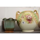 20th cent. Ceramics: A Poole vase, Portmeirion pot plus a large Christopher Dresser pattern urn with