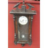19th cent. Mahogany cased Vienna style clock.