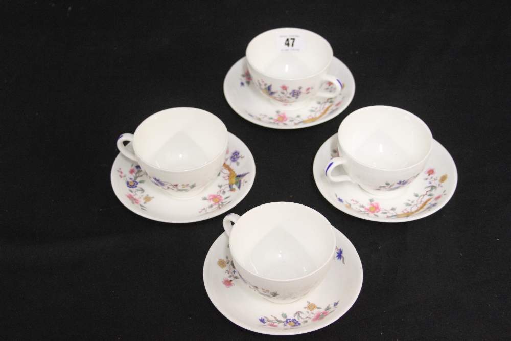 OCEAN LINER: Royal Mail Line set of four Dudson Brothers tea cups and saucers.