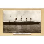 R.M.S. TITANIC: Oversized book post card of 'White Star Liner R.M.S. Titanic launched 31st May 1911.