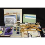 OCEAN LINER: Mixed collection of liner material, Royal Mail Line, P & O, Cunard and a box of