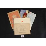 WHITE STAR LINE: Winter Cruises 1934-35, envelopes, progressive whist marker and a rare abstract