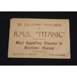 R.M.S. TITANIC: Rare Valentine's series postcard cover promoting a set of six postcards (not