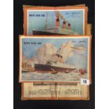 WHITE STAR LINE: White Star Line jigsaw puzzles, boxed and complete. Adriatic at Liverpool,