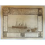 WHITE STAR LINE: Soft-bound promotional brochure giving an overview of the White Star Line and White