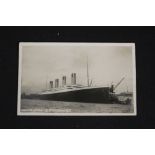 R.M.S. TITANIC: Rare postcard of Titanic at Southampton Docks, pre-maiden voyage, postally used