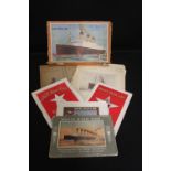 WHITE STAR LINE: Publicity brochures for Olympic (2), Arabic, Cedric and Homeric and a Majestic