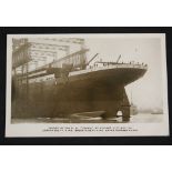 R.M.S. TITANIC: Unusual Hurst & Co. real photo postcard, May 31st 1911 showing Titanic's launch.