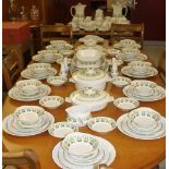 20th cent. Noritake Dinner & Teaset Palos Verde: Dinner plate x 12, pudding bowl x 11, dessert plate