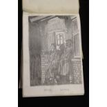 A/C Moulson E. 1664301. RAF 1943 to 945 album of pencil sketches of war torn London, African