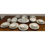 20th cent. Ceramics: Noritaki "Woodland" dinner service. Plates 10ins. x 8, 8ins. x 8, soup bowls