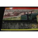 Toys: Hornby Flying Scotsman OO gauge boxed and both mint condition, a boxed track pack R8017 near