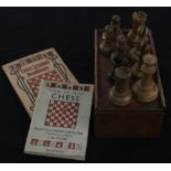 Games and Pastimes: Chess, full set of chess pieces (boxed) plus a part set and 2 booklets "How to