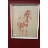 English School pastel study of a foal, unsigned 16ins x 20ins.
