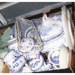 20th cent Ceramics: Spode Italian, Churchill, Wood and Son, TG and FB, Crown etc. All blue and white