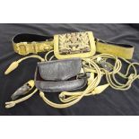 19th cent. Military: Royal Horse Artillery cross belt and pouch with cover, a gilt long body line