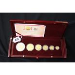 Numismatics: 2010 China proof panda gold and lunar platinum set. 1oz, ½oz, ¼oz, 1/10oz, 1/20oz