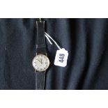Watches: Hallmarked 9ct gold Rotary 21 jewel automatic wristwatch, white cross hatched face