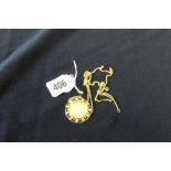 Gold Jewellery: 1912 Sovereign set in a decorative circular pendent on 22ins chain. Approx.