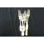 Hallmarked Silver: Dinner forks, London 1866, makers mark WS. 12oz.