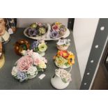 20th cent. Ceramics and Glassware: Flower arrangements by Radnor, Jon Anton, Burlington,