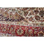 @21st cent. Rugs: Beige ground Keshan rug. 1.90 x 1.40.