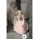 20th cent. Ceramics: Nao figurines "Pampered Poodle" Lady with Poodle figurine N1157 unboxed plus