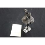 Sculpture: Nathan David c1980 bronze figure of Anna Pavlova, Limited edition of 500. 8ins.
