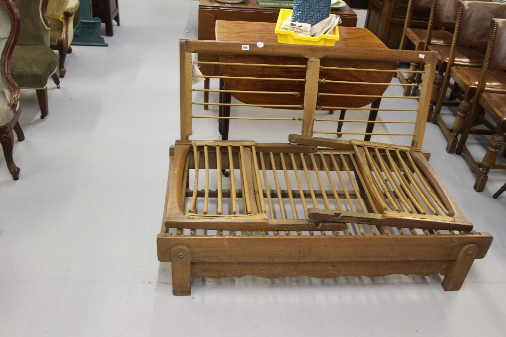 c1930s Heals Oak Day Bed by Parker Knoll, no cushions. just the frame. 23ins. x 67ins.