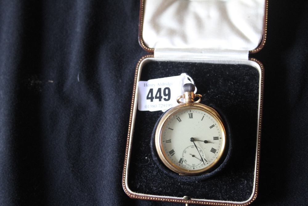 Watches: Hallmarked 18ct gold pocket watch Swiss movement signed Zenith (2505508) case signed