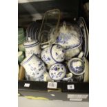 20th cent Ceramics: Spode Italian, Churchill, Wood and Son, TG and FB, Crown etc. All blue and white