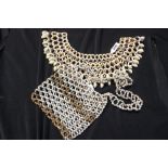 Tribal Art: Papua New Guinea Cowrie shell wide necklace plus a Cowrie shell bag with shoulder