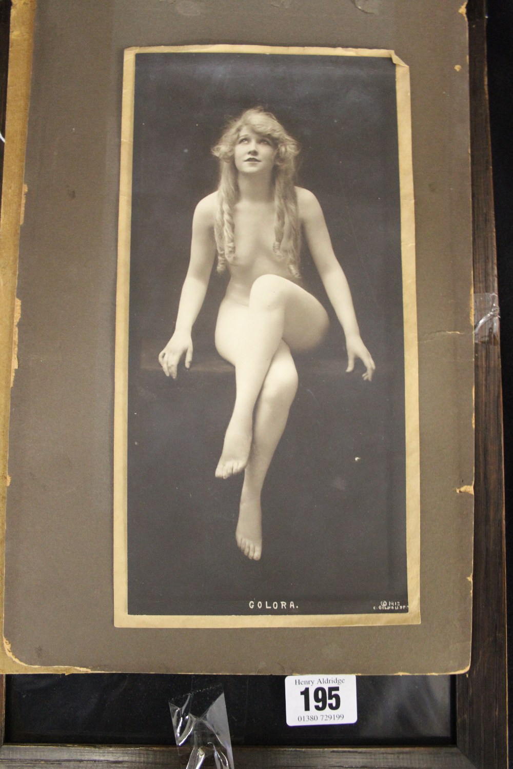 Early 20th cent. Photography Charles Wesley Gilhousen silver gelatin photo, Art Nouveau nude