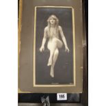 Early 20th cent. Photography Charles Wesley Gilhousen silver gelatin photo, Art Nouveau nude