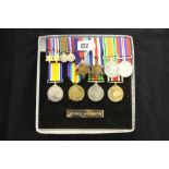 Military Medals: George G.P. Eaton, South Staffs WWI pair, WWII Defence Medal Police Special