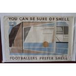 •Ellis Family Archive: Posters - Paul Nash "Footballers Prefer Shell" lithograph in colour 1935