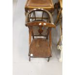 19th/20th cent. Beech and Oak child's chairs (2)