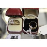 Hallmarked Gold: 9ct. Matching his & hers wedding rings, with receipt, purchased 1974. 13grams.