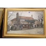 Herbert Bird 1906, watercolour study of The Plough Inn, Chiswick, signed lower right, framed and