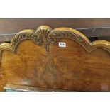 20th cent. Figured walnut single bedsteads with carved cresting rail to bed ends. 42ins. x 6ft 6ins.